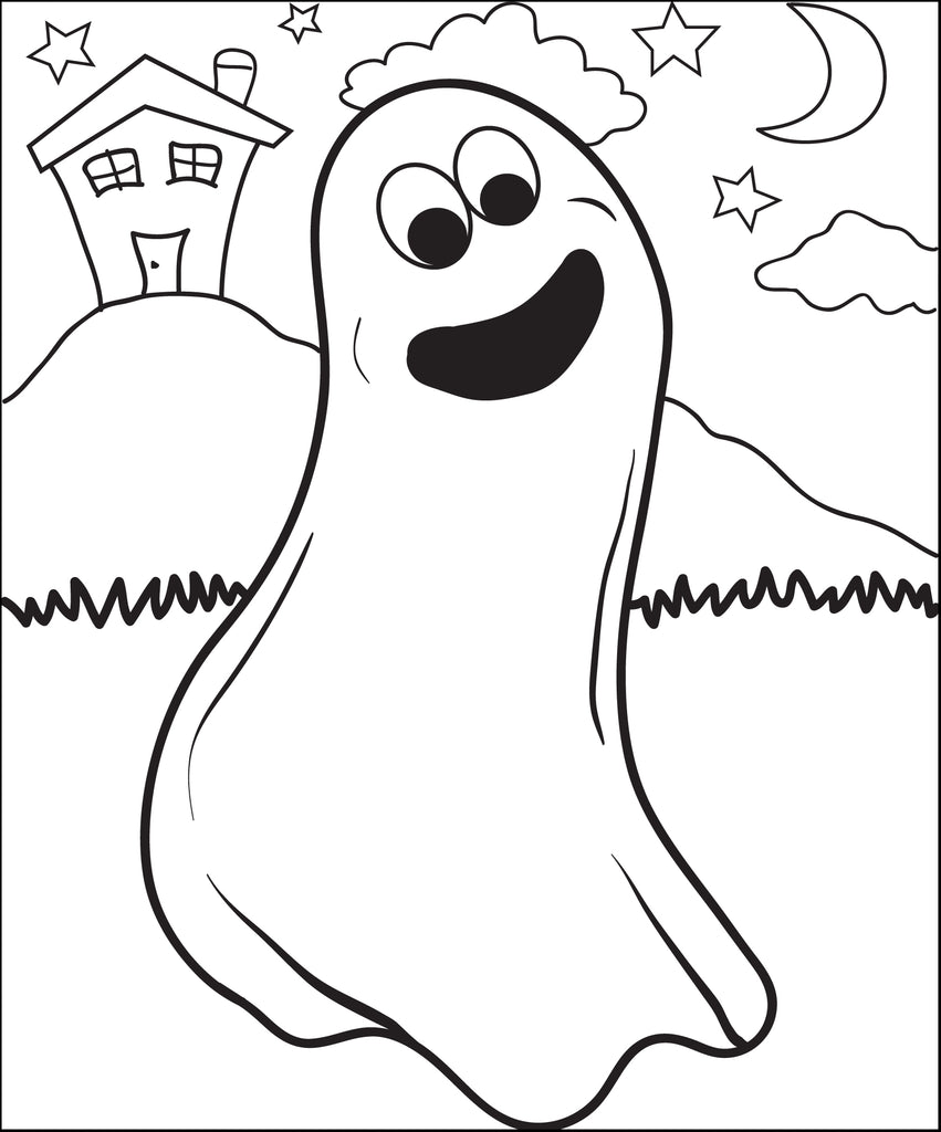 FREE Printable Ghost Coloring Page for Kids