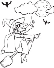 FREE Printable Witch Coloring Page for Kids