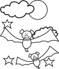 FREE Printable Bat Coloring Page for Kids