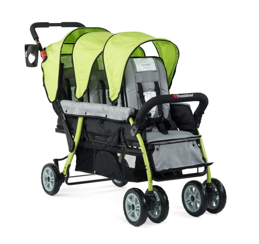 Trio Sport™ Splash Tandem Folding Stroller, Lime