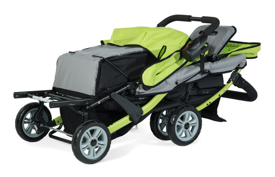Trio Sport™ Splash Tandem Folding Stroller, Lime