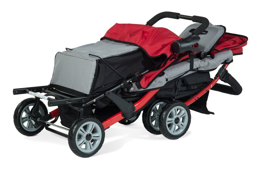 Trio Sport™ Splash Tandem Folding Stroller, Red