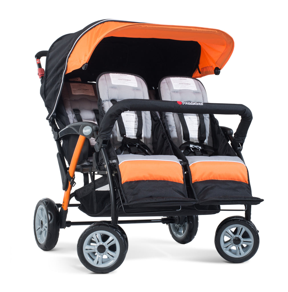 Foundations Quad Sport Splash Folding Stroller Orange SupplyMe