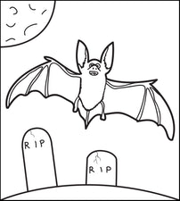 FREE Printable Bat Coloring Page for Kids
