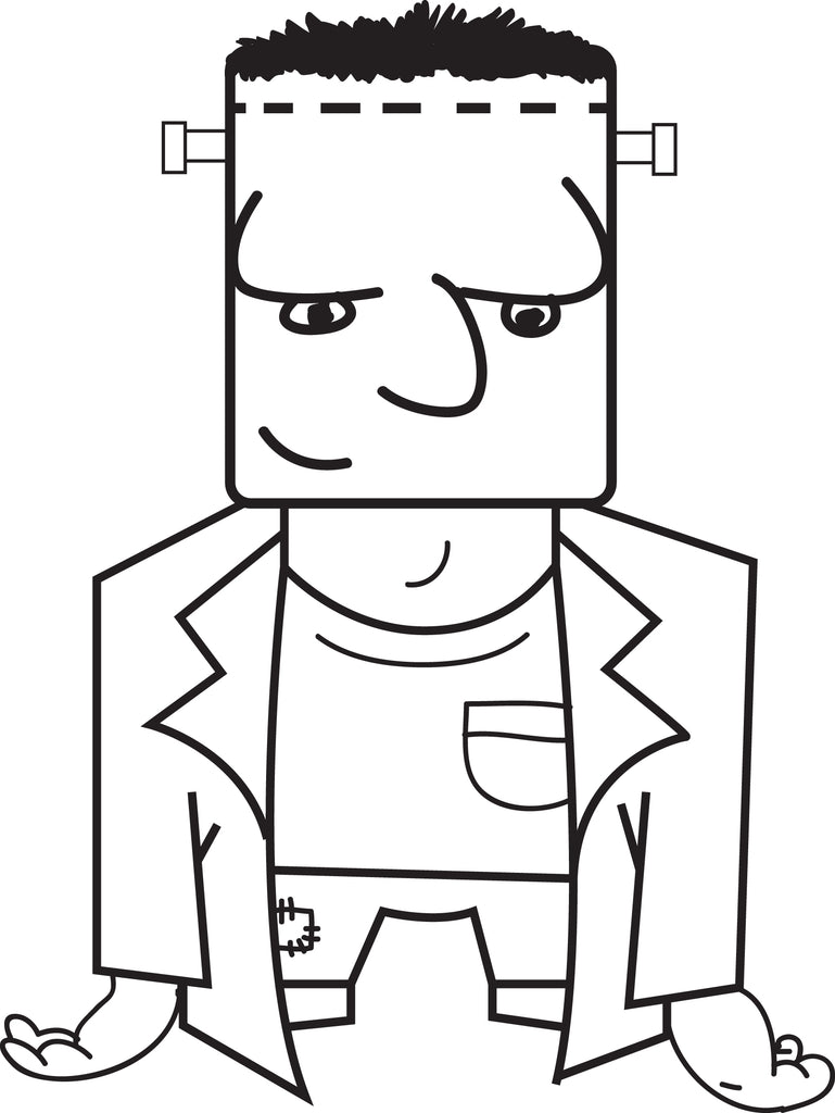 FREE Printable Frankenstein Coloring Page for Kids