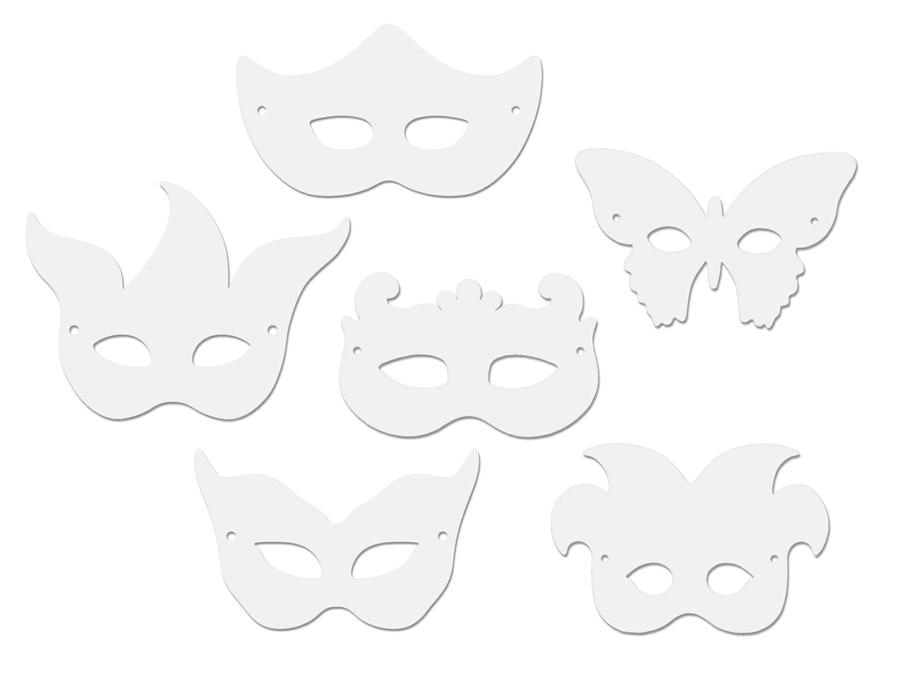 Die-Cut Mardi Gras Masks - 24 Paper Masks