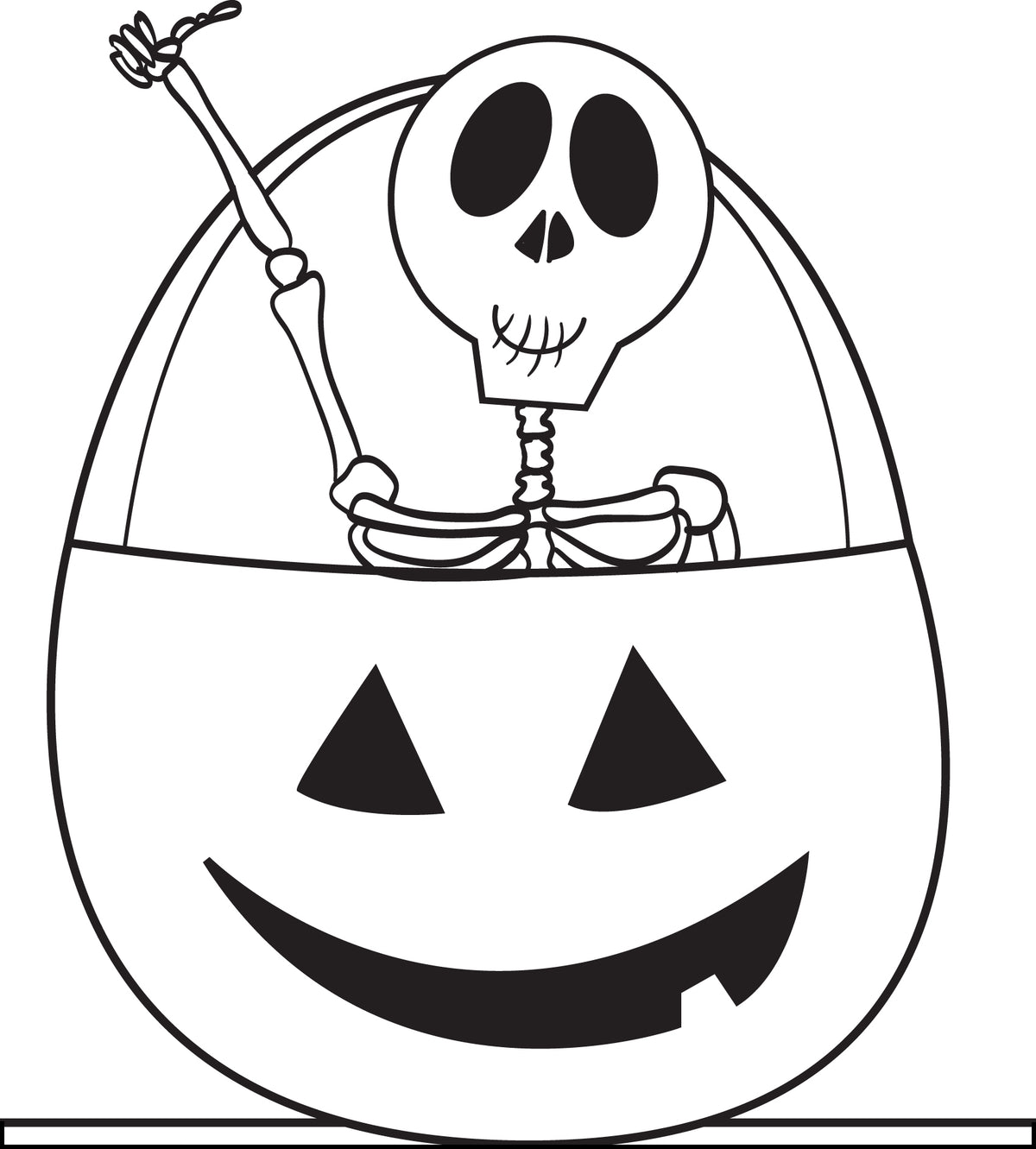 FREE Printable Skeleton Coloring Page for Kids