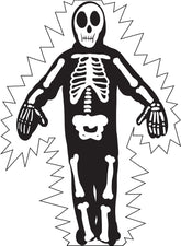 FREE Printable Halloween Skeleton Coloring Page for Kids