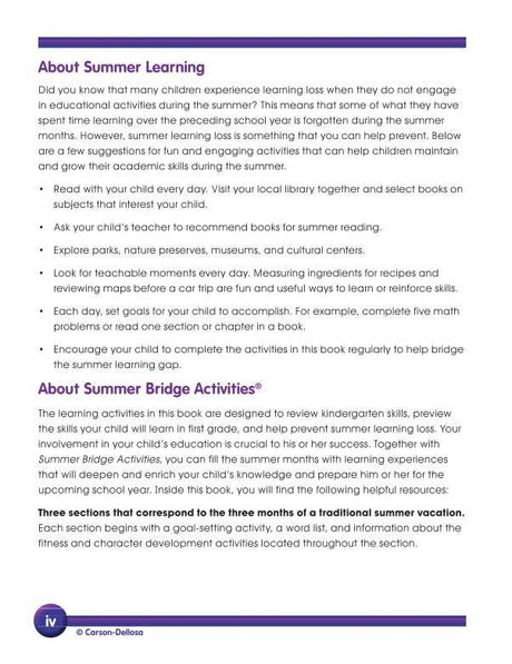 Summer Bridge Activities® Workbook, Grades K-1