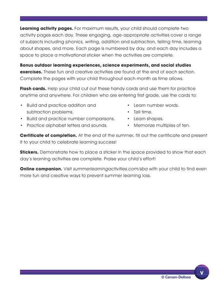 Summer Bridge Activities® Workbook, Grades K-1