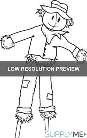 Printable Scarecrow Coloring Page for Kids #5