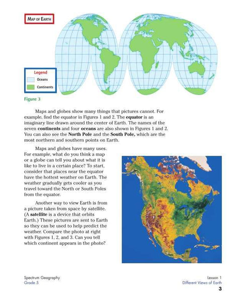 Spectrum Geography Workbook, Grade 5