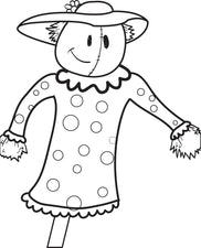 FREE Printable Scarecrow Coloring Page for Kids