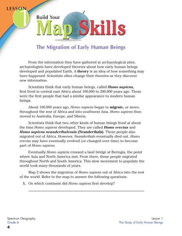 Spectrum Geography Workbook, Grade 6
