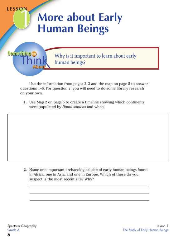 Spectrum Geography Workbook, Grade 6