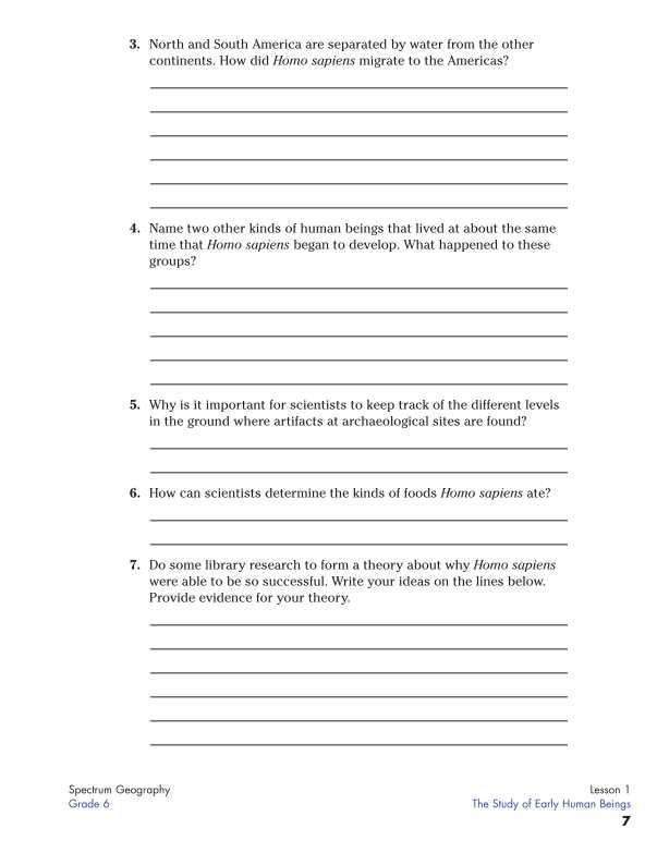 Spectrum Geography Workbook, Grade 6