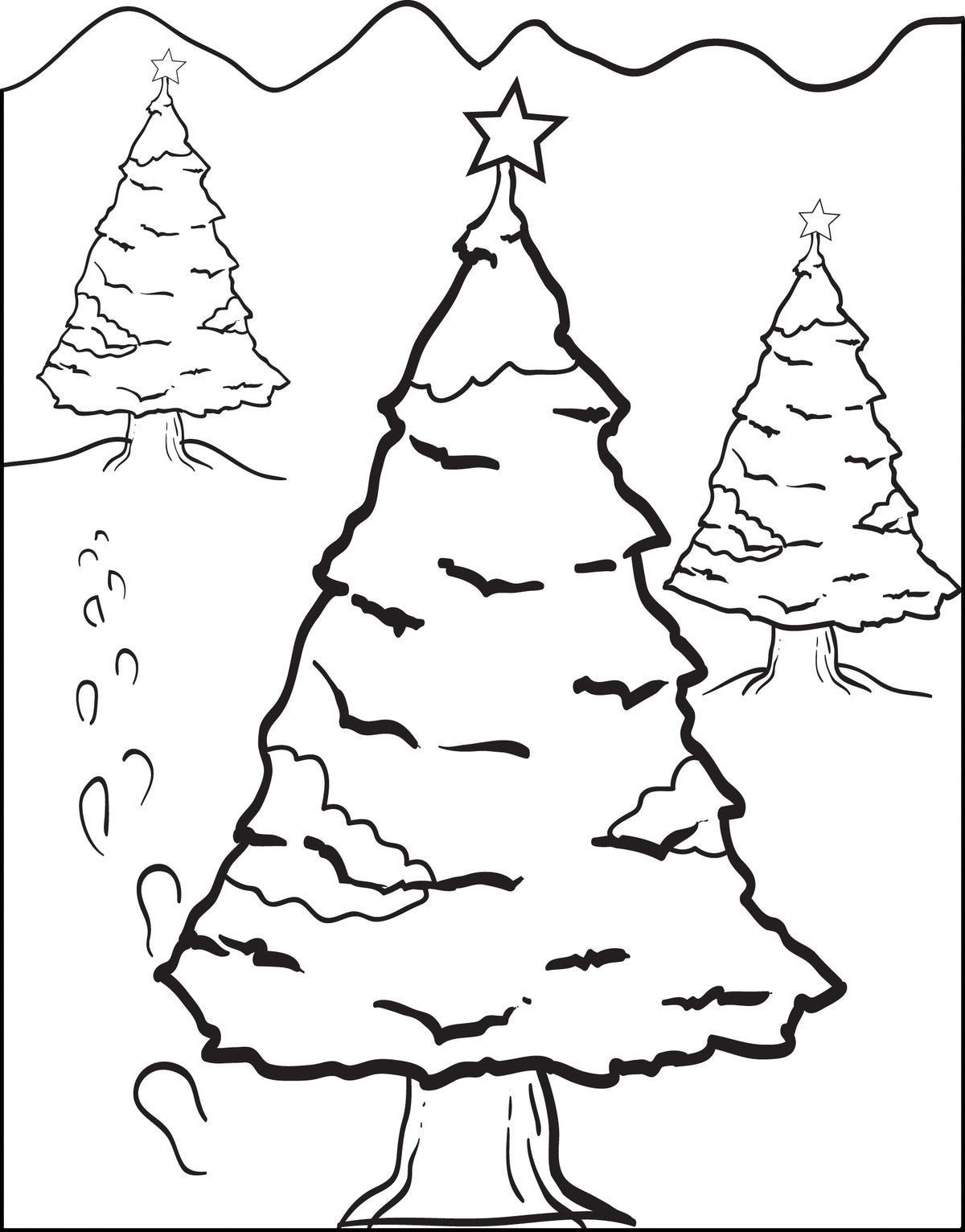 FREE Printable Christmas Tree Coloring Page for Kids