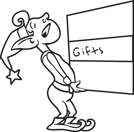 FREE Printable Elf Coloring Page for Kids