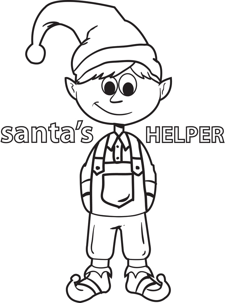 FREE Printable Elf Coloring Page for Kids