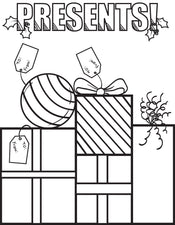 FREE Printable Christmas Presents Coloring Page for Kids