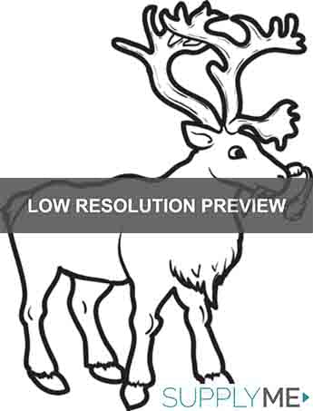 Printable Reindeer Coloring Page for Kids #2
