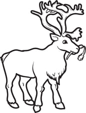 FREE Printable Reindeer Coloring Page for Kids