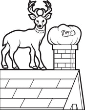 FREE Printable Reindeer Coloring Page for Kids