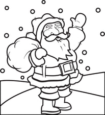 FREE Printable Santa Claus Coloring Page for Kids