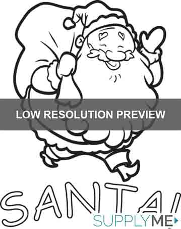 Printable Santa Claus Coloring Page for Kids #10