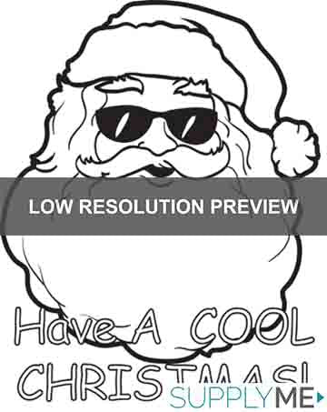 Printable Cool Santa Claus Coloring Page for Kids