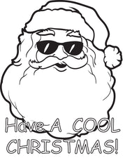 FREE Printable Cool Santa Claus Coloring Page for Kids