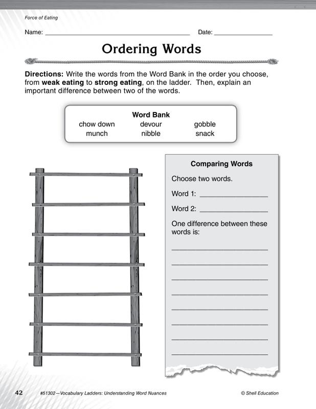 Vocabulary Ladders: Understanding Word Nuances, Grade 3