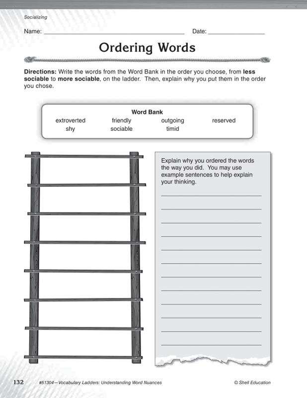 Vocabulary Ladders: Understanding Word Nuances, Grade 5