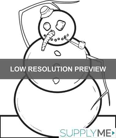 Printable Snowman Coloring Page for Kids #4