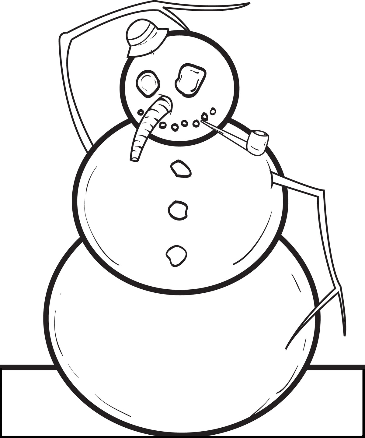 FREE Printable Snowman Coloring Page for Kids