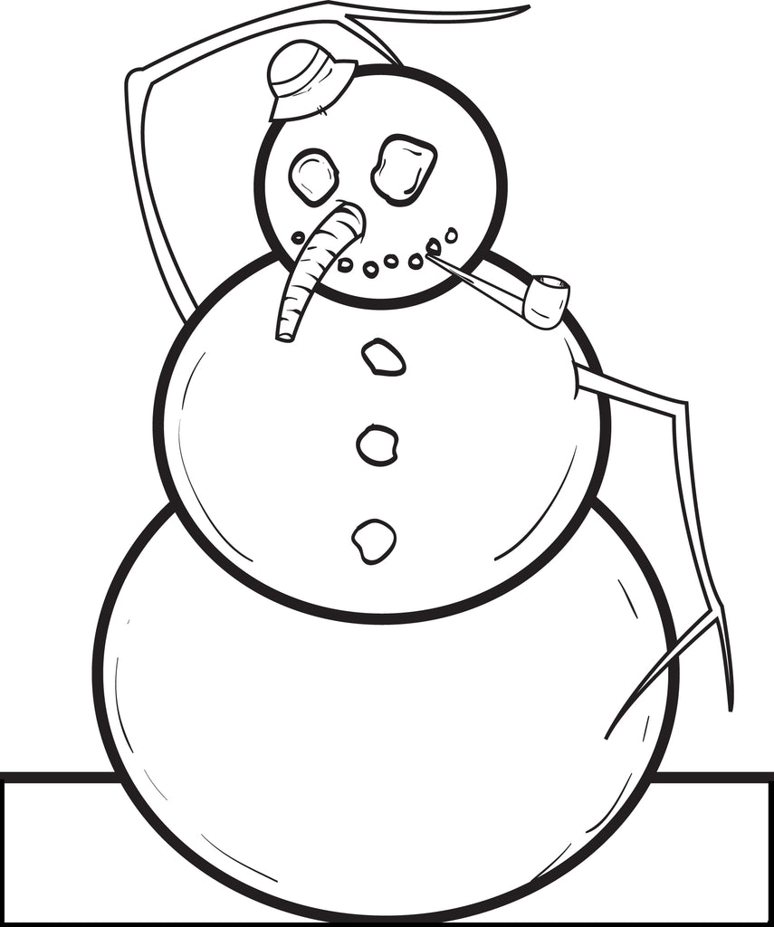 FREE Printable Snowman Coloring Page for Kids