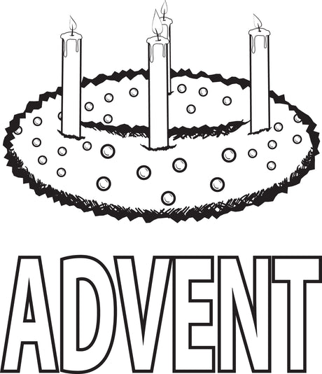 FREE Printable Advent Wreath Coloring Page for Kids