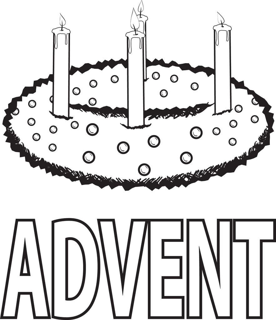 advent candles coloring sheet