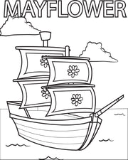FREE Printable Mayflower Coloring Page for Kids
