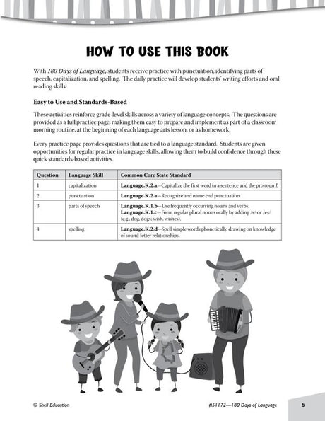 Practice, Assess, Diagnose: 180 Days of Language for Kindergarten