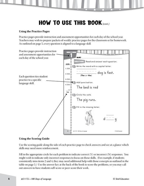 Practice, Assess, Diagnose: 180 Days of Language for Kindergarten