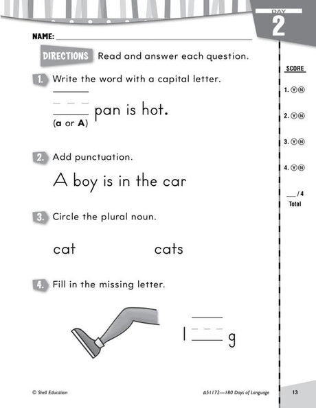 Practice, Assess, Diagnose: 180 Days of Language for Kindergarten
