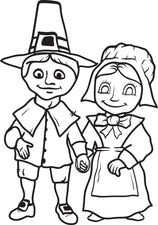 FREE Printable Pilgrim Coloring Page for Kids