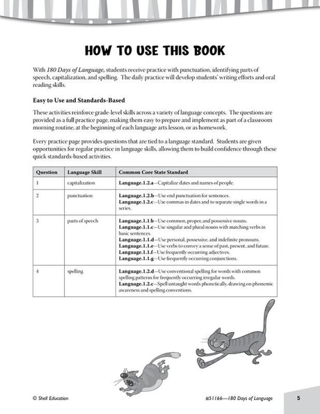 Practice, Assess, Diagnose: 180 Days of Language for First Grade