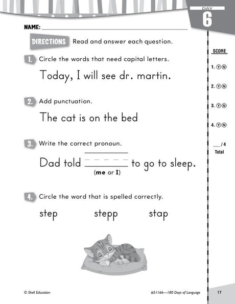 Practice, Assess, Diagnose: 180 Days of Language for First Grade