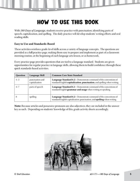 Practice, Assess, Diagnose: 180 Days of Language for Sixth Grade