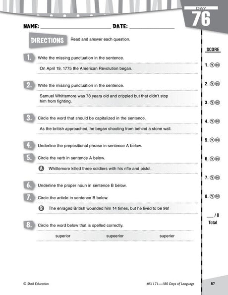 Practice, Assess, Diagnose: 180 Days of Language for Sixth Grade
