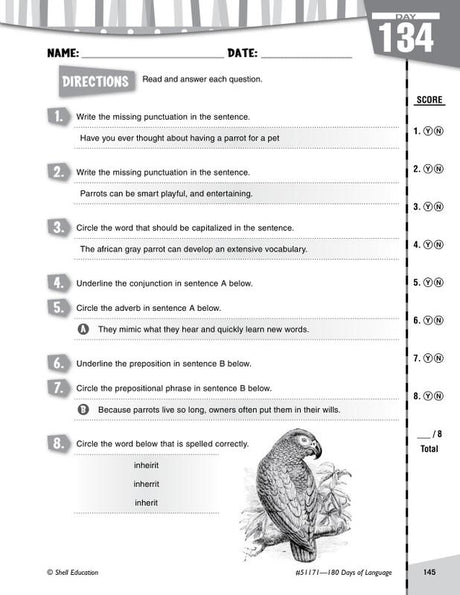 Practice, Assess, Diagnose: 180 Days of Language for Sixth Grade