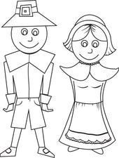 FREE Printable Pilgrim Coloring Page for Kids