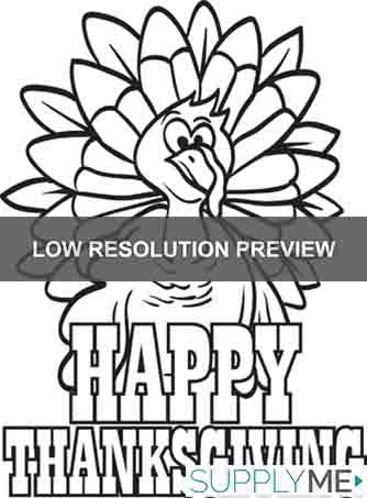 Printable Thanksgiving Turkey Coloring Page for Kids #9